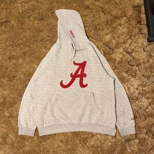Vintage 90s Pro Player Alabama Crimson Tide College Football Hoodie Grey XLarge